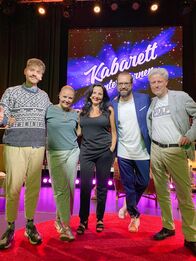 Die Tafelrunde – Benedikt Mitmannsgruber, Verena Scheitz, Nadja Maleh, Gerald Fleischhacker, Florian Scheuba.