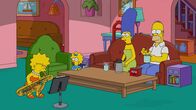 Die Simpsons – (v.l.n.r.) Lisa; Maggie; Marge; Homer