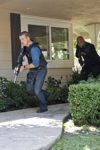 Navy CIS: L.A. – (v.li.) Chris O'Donnell (Special Agent G. Callen), LL Cool J (Special Agent Sam Hanna).