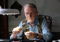 Donna Leon – Der Commissario lässt bei dem Experten Claudio Stein (Gunnar Möller) den Wert von Rohdiamanten schätzen, die er in der Unterkunft eines ermordeten Afrikaners gefunden hat.
