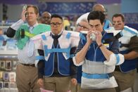 Superstore – -- "Ladies Lunch" Episode 213 -- Pictured: (l-r) Mark McKinney as Glenn, Nico Santos as Mateo, Ben Feldman as Glenn -- (Photo by: Colleen Hayes/NBC)