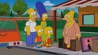 Die Simpsons – Homer (l.), Marge (3.v.l.), Bart (2.v.l.) und Maggie (4.v.l.) müssen Grampa (r.) wieder einmal bei sich aufnehmen, weil das Altersheim von Springfield geschlossen wird ...