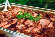 Zu Tisch ... – Festessen auf dem Bio-Bauernhof Konradsdorf: Lammbraten mit Schafskäse