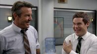 Workaholics – L-R: Ted Murphy (Dennis Quaid), Adam DeMamp (Adam DeVine)