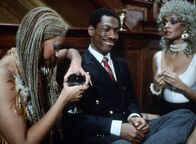 Die Glücksritter – Als Stadtstreicher nicht begehrt, doch als reicher und erfolgreicher Börsenmakler liegen Billy Ray (Eddie Murphy, M.) die Frauen zu Füßen. Er ahnt jedoch nicht, dass er sein Glück nur einer Wette verdankt ...