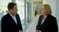 Konfrontation – Markus Feldenkirchen (l.) trifft Bärbel Bas im Bundestag in Berlin