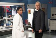 Navy CIS – Kasie Hines (Diona Reasonover, l.); Leroy Jethro Gibbs (Mark Harmon, r.)