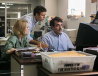 Spotlight – Rachel McAdams (Sacha Pfeiffer), Mark Ruffalo (Mike Rezendes), Brian d'Arcy James (Matt Carroll).