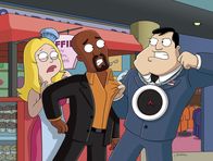 American Dad! – L-R: Francine, Klaus, Stan
