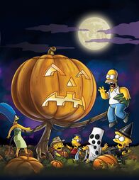 Die Simpsons – Der Tod kommt dreimal: Marge (l.), Homer (oben), Lisa (r.), Bart (2.v.r.), Milhouse (M.) und Ralph Wiggum (2.v.l.) ...