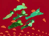 Futurama – L-R: Amy, Hermes, Doctor Zoidberg, Fry, Leela, Bender