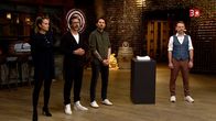 MasterChef Schweiz – L-R: Zoe Torinesi, Andreas Caminada, Nenad Mlinarevic, Moderator Nik Harmann
