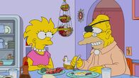 Die Simpsons – Lisa (l.); Abe (r.)