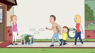 Rick and Morty – L-R Summer Smith, Jerry Smith, Morty, Beth Smith