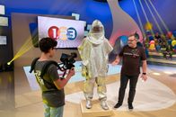1, 2 oder 3 – Kamerakind Matthias filmt gekonnt die Sendung mit.