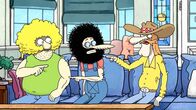 The Freak Brothers – (v.l.n.r.) Fat Freddy Freekowtski; Phineas T. Phreakers; Freewheelin Franklin Freek