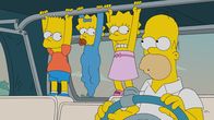 Die Simpsons – (v.l.n.r.) Bart; Maggie; Lisa; Homer