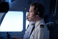 Mayday - Alarm im Cockpit – Second officer Ross Hales (played by Spencer Robson) and first officer Peter Lipsett (played by Dan Bowers) focus on the flight path of Quantas Airlines flight 72. (photo credit: Cineflix/Darren Goldstein)