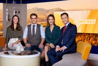 Café Puls mit Puls 4 Aktuell – L-R: Julia Furdea, Andi Schmid, Barbara Fleissner und Jakob Wirl