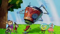 SpongeBob Schwammkopf – L-R: Lord Reginald, Dr. Marmalade, Professor Percy, SpongeBob, Patrick