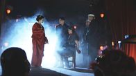 Puppet Master - Axis of Evil – L-R: Ozu (Ada Chao), Max (Tom Sandoval), Beth (Jenna Gallaher), Buta (Xiangfu Zhang), Nozoki-ya (Gu Yingfeng)