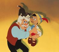 Pinocchio – L-R: Geppetto, Figaro, Pinocchio