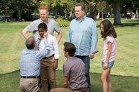 Modern Family – In front L-R: Pepper Saltzman (Nathan Lane), Lionel (Cedric Joe), and Ronaldo (Christian Barillas) In the back L-R: Mitchell Pritchett (Jesse Tyler Ferguson), Cameron Tucker (Eric Stonestreet) and Lily Tucker-Pritchett (Aubrey Anderson-Emmons)