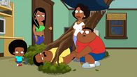 The Cleveland Show – (v.l.n.r.) Rallo Tubbs; Roberta Tubbs; Cleveland Brown; Donna Tubbs-Brown; Cleveland Brown Jr.