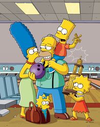 Die Simpsons – (29. Staffel) - (v.l.n.r.) Marge; Maggie; Homer; Bart; Lisa