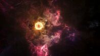 Geheimnisvolles Universum – Ein Protostern zündet: Aus dichten Gaswolken entsteht ein neues Sonnenfeuer. Gewaltige Eruptionen schleudern Materie ins All, die später den Stoff für Planeten und neue Generationen von Sternen liefert.