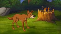 Yakari – Hund Knickohr ärgert sich über Rabe Krickrack und dessen Schergen.