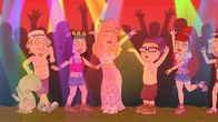 American Dad! – Rogu (l.), Jeff (2.v.l.), Hayley (3.v.l.), Francine (m.), Steve (3.v.r.)
