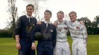 Tolkien – (v.l.n.r.) J.R.R. Tolkien (Nicholas Hoult); Geoffrey Smith (Anthony Boyle); Robert Gilson (Patrick Gibson); Christopher Wiseman (Tom Glynn-Carney)