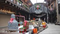 Hotel Impossible – An exterior shot of the Ole Smoky Moonshine Distillery, a landmark in Gatlinburg, TN, located in the foothills of the Great Smoky Mountains, as seen on Travel Channel's Hotel Impossible.