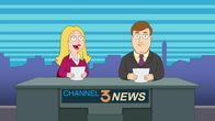 American Dad! – L-R: Francine, Greg