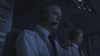 Mayday - Alarm im Cockpit – REENACTMENT - First Officer James Polehinke of Comair Flight 5191 (played by Alastair Forbes), alongside Capitan Jeff Clay (played by Autin Ball), looks out from the cockpit window realizing there are no lights on the runway. (Cineflix 2020/James Griffith)