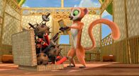 King Julien – Flora sinnt nach Rache, denn Wigman Wildebiest hat einst ihre Großmutter Rose besiegt.