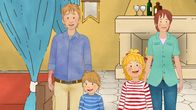 Meine Freundin Conni – Connis Familie in der Kemenate, dem Kaminzimmer einer Burg.