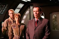 Star Trek: Enterprise – L-R: Commander Charles 'Trip' Tucker III (Connor Trinneer), Commander T'Pol ( Jolene Blalock), John Frederick Paxton (Peter Weller)