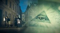 Mythos - Die größten Rätsel der Geschichte – Die Pyramide mit dem sehenden Auge ist wohl das bekannteste aller Illuminaten-Symbole. Zu finden ist sie auch auf der 1-Dollar-Note.