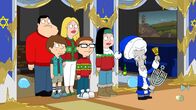 American Dad! – L-R: Stan, Snot, Francine, Steve, Hayley, Roger