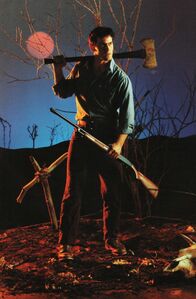 Tanz der Teufel – Sie durchdringen die dunklen Räume der menschlichen Seele und rauben den Lebenden die Luft zum Atmen. Opfer dieses dämonischen Wahnsinns werden Ashley "Ash" J. Williams (Bruce Campbell) und seine Freunde, als sie im Keller einer einsamen Waldhütte ein mysteriöses Buch und einen Kassettenrekorder finden ...