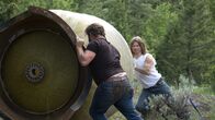Alaskan Bush People – Gabe and Bear place water tank.