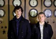 Sherlock – Ein echtes Dreamteam: der geniale Ermittler Sherlock Holmes (Benedict Cumberbatch, li.) und sein Partner Dr. John Watson (Martin Freeman).