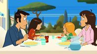 Power Sisters – Wendy und Marine belauern sich sogar beim Mittagessen. Mama und Papa sind ratlos.