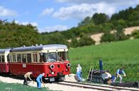 Eisenbahn-Romantik – Der HÃ¤rtsfeldbahn Triebwagen fÃ¤hrt in Dischingen ein â€“ so kÃ¶nnte die Zukunft aussehen. Die Strecke soll bis Dischingen verlÃ¤ngert werden