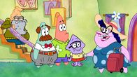 Die Patrick Star Show – v.li.: GrandPat, Cecil, Patrick, Squidina, Bunny