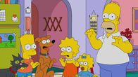 Die Simpsons – (v.l.n.r.) Bart; Knecht Ruprecht; Lisa; Maggie; Homer
