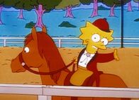 Die Simpsons – Lisa nimmt Reitstunden.