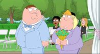 Family Guy – Da Chris (r.) zum Alleinerben des Pewterschmidt-Vermögens gemacht wurde, versucht Peter (l.) alles, um auch etwas davon zu bekommen ...